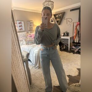 Cut out Light Blue Jeans